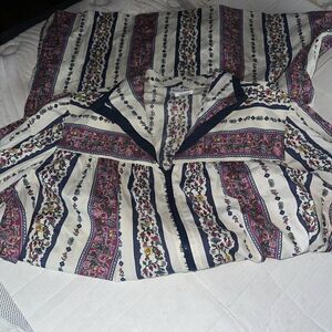 Vintage Smart Time House Dress  2X Nightgown Zip Up NWT Floral Cotton